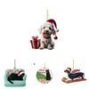Vibrant Acrylic Cartoon Christmas Tree Charms Colorful Car Decorations For Holiday Cheer