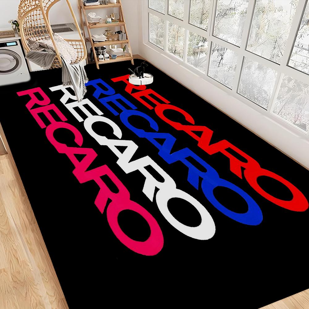 Recaros Logo Fußmatte für die Vordertür Rutschfest Wasserabsorbierend Langer Streifen Kissen Schlafzimmermatte Bettvorleger