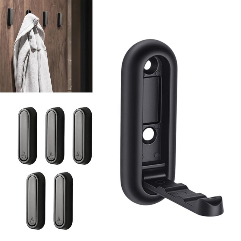 Pack of 6 Foldable Hook for Wall Mounting Home Entryway Concealed Alloy Organizers