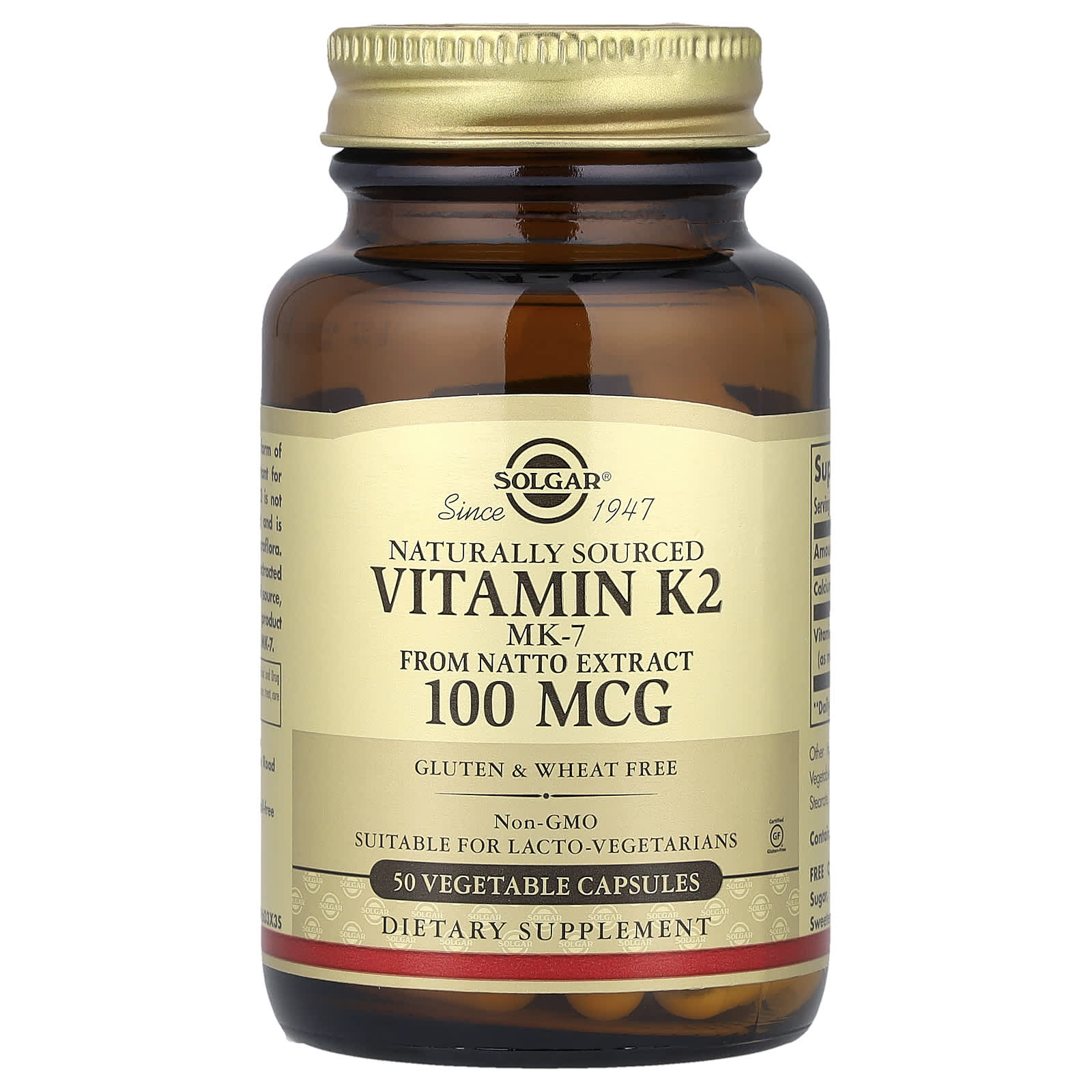 

Natural Vitamin K2, Veggie Capsules 50