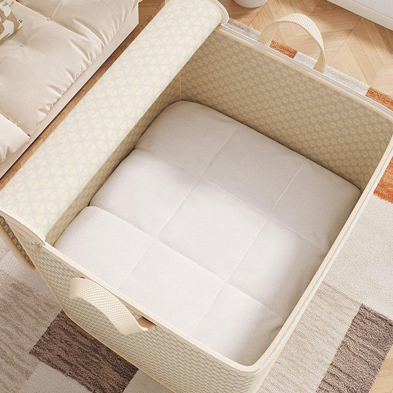 110L Oversized Wavy Gray Storage Bag - Huge Moving Organizer for Blanket Clothing Home Bedroom Organization