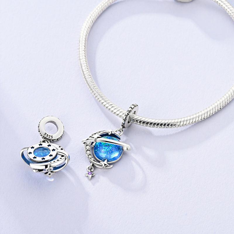Neue Charms Plat Kupfer Blau Leuchtende Glühwürmchen Katze Hund Insekt Stern Charm Perlen Passen Original Armband DIY Damen Schmuck Anhänger