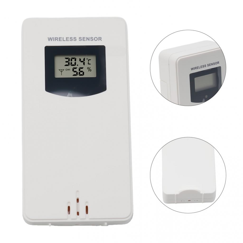 FanJu Thermomètre Numérique Sans Fil Hygromètre Baromètre Station Météo Gel Réveil Prévisions Daily Electronic Wall Watch (couleur : Noir