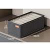 Fabric Foldable Storage Box With Dividers For Wardrobe Organization And Clothing Storage