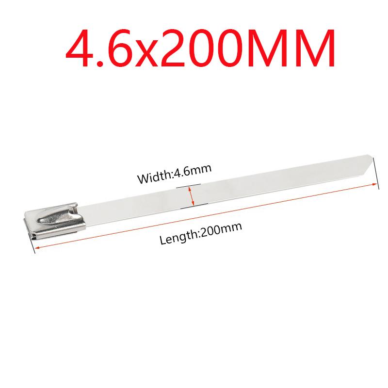 10Pcs 304 Stainless steel cable tie 4.6mm Metal Stainless Steel Zip Ties Multi-Purpose Zip Ties Heavy Duty Cable 5x100/150/300