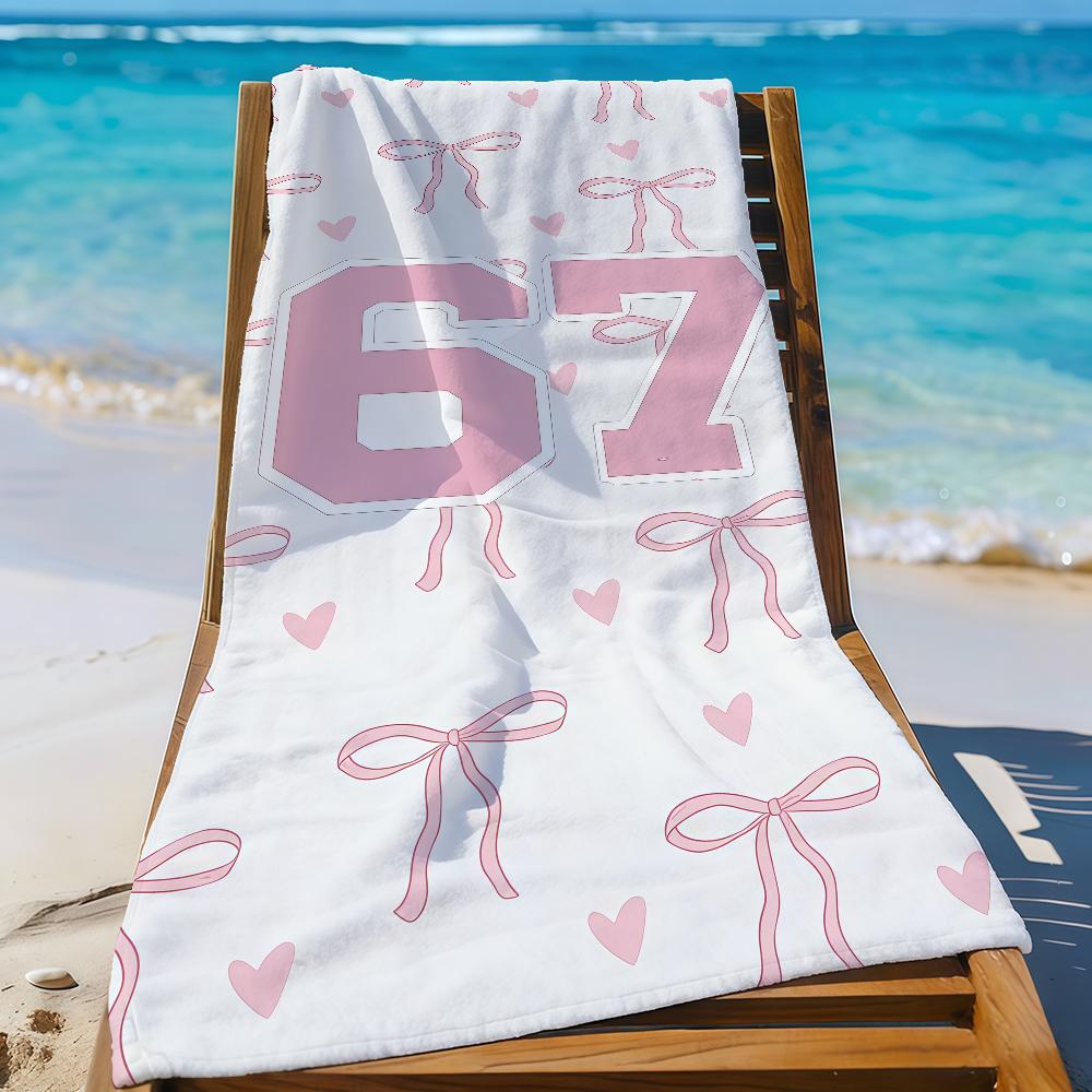 Funny Six Seven 67 Towel Sports Quick Dry Travel Camping Gear Sandproof Soft Light Large Beach Towel