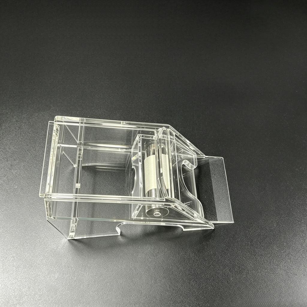 Master Clear Acrylic Two Deck Card Dealing Shoe With Lid Secure Metal Slide Compact Casino Table Game Accessory Part