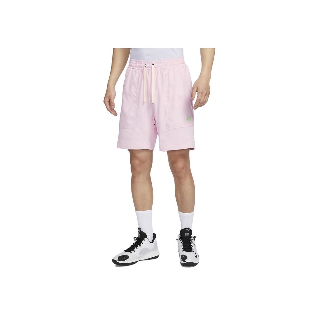 Nike Kevin Durant Solid Color Embroidered Lace-Up High-Waisted Basketball Shorts Men Shorts Pink DX0204-663