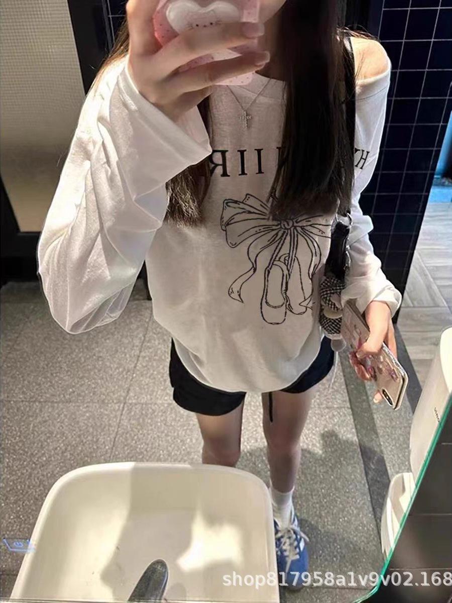 

Женский летний белый прозрачный кардиган с косым плечом - Повседневный свободный топ с длинным рукавом M белый