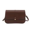 Retro solid color shoulder bag texture PU women's bag autumn new small square bag trend niche versatile messenger bag