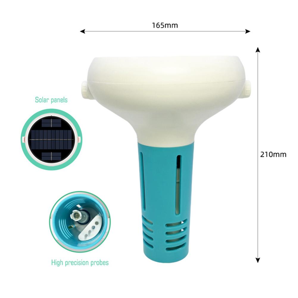 Intelligent Chlorin Meter 7 In 1 PH TDS ORP Salt EC Temp Chlorine Test Meter Solar Floating Swimming Pool Water Quality Tester