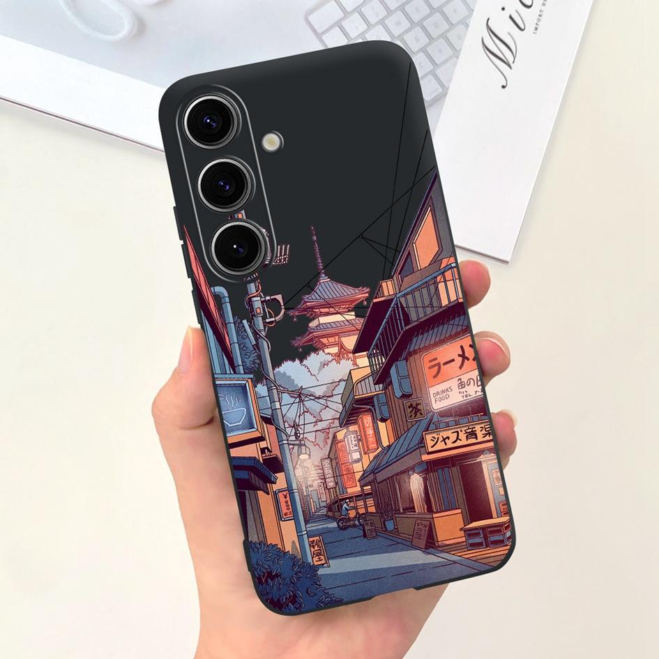 For Samsung Galaxy S24 Plus Case Lovely Yellow Duck Astronaut Matte Silicone Soft Cover For Samsung S 24 S24 Ultra S24+ 5G Funda