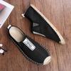 Men's Summer Canvas Slip-Ons: Breathable Linen Straw Weave, Shock-Absorbing Casual Shoes for Couples