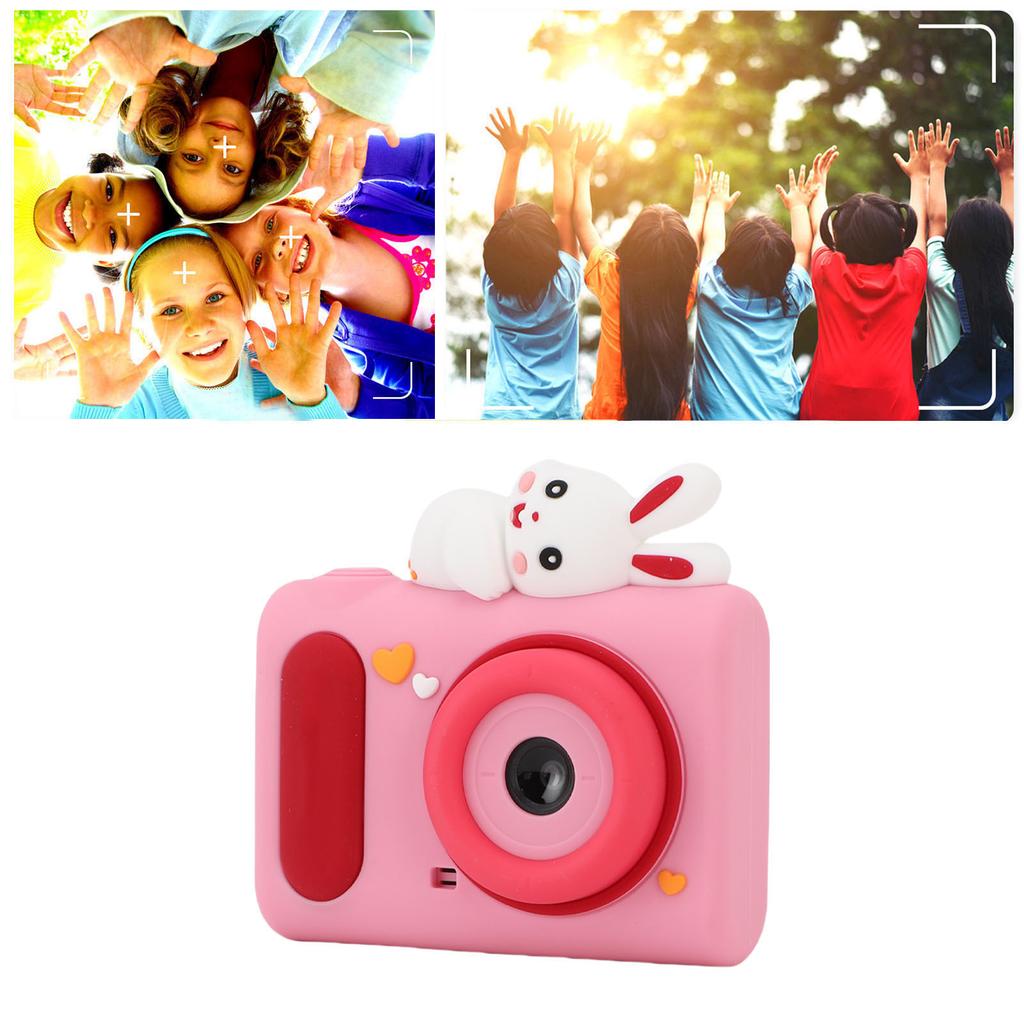 Digital Camera 40MP 1080P HD Dual Lens Video Camera with Cartoon Bunny Silicone Cover 2 Inch Screen for Teens Birthday Gifts