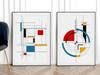 Set of Two Posters Geometry Mondrian