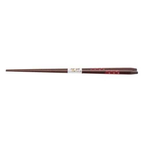 Pentagonal Margaret Wooden Chopsticks (Natural Wood), Red, 28cm