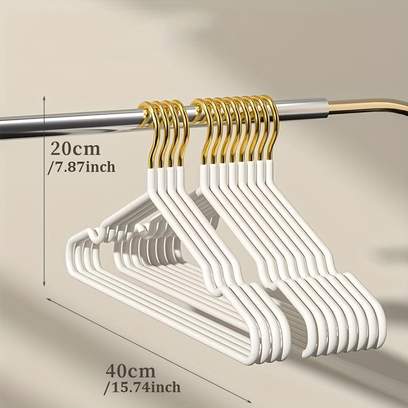 10PCS Ultra-smooth durable metal shirt dress hanger, lightweight and sturdy metal rack for jacket pants casual pants