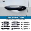 Car Upgrade Decoration Door Handle Cover For RHD Toyota Corolla 2014-2018 Carbon Fiber Chrome Silver Glossy Black