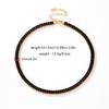 HipHop Black Crystal Iced Out Cubic Zirconia Tennis Necklace For Women 18K Gold Plated Hippie Bridesmaid Jewelry