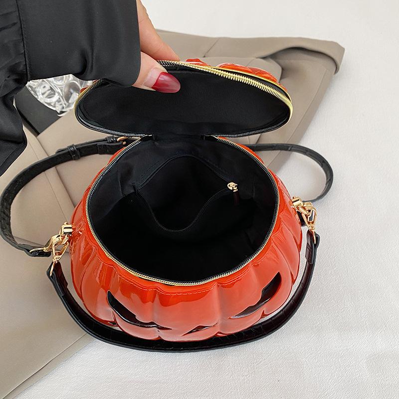 Ins Style New Funny Simulation Pumpkin Bag Female Niche High-Quality Halloween Handbag Shoulder Crossbody Bag