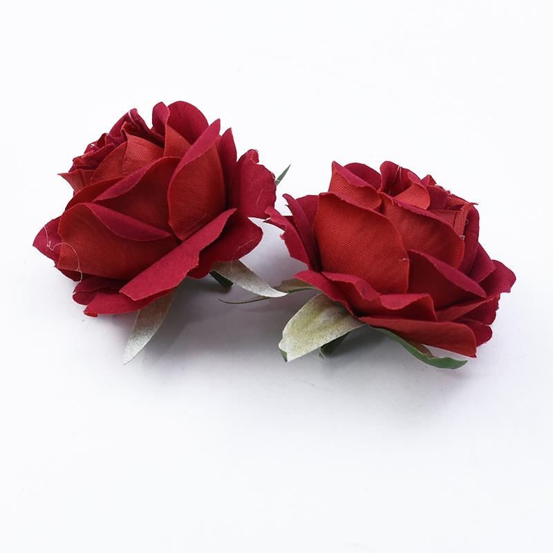 10/30pcs Artificial Flowers Home Room Table Wedding Bride Wrist Silk Roses Head Material Diy Gift Box Festival Decorative Wreath