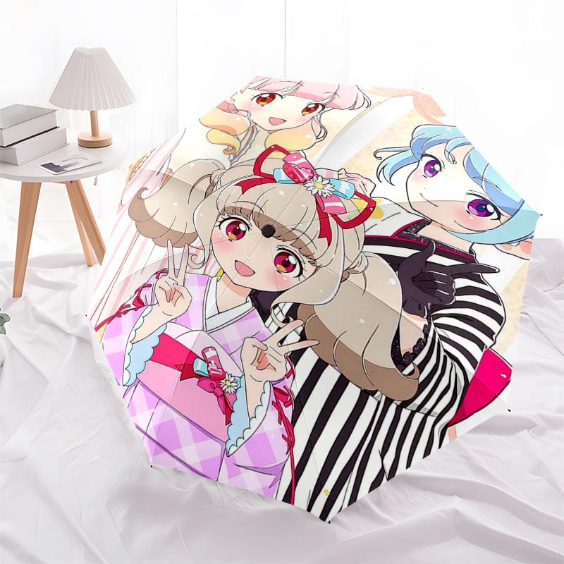 

1pc Kagamine Len & Rin Outdoor Umbrella - Automatic Opening/Closing, Portable 3-Fold Design with 8-Rib Iron Frame - Perfect Gift for Fans, Travelers,