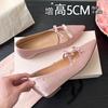 Daily skirt polka dot bow soft sole not tired feet single shoes spring and summer satin high-end Mary Jane shoes