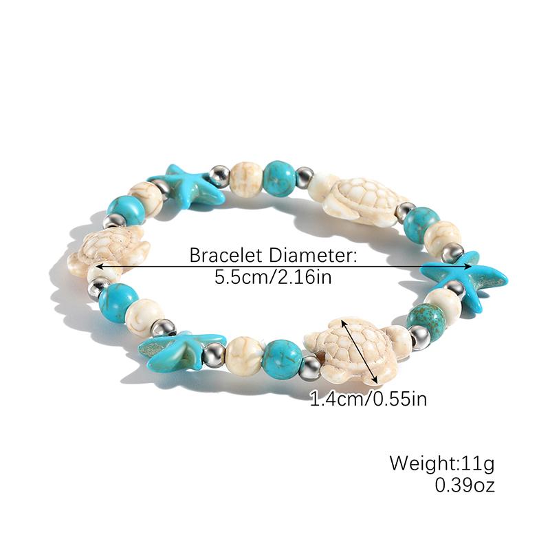 Bohemian Natrual Shell Beads Bracelets For Women Sea Star Turtle Conch Woven Rope Bracelet Beach Handmade Holiday Jewelry Gifts