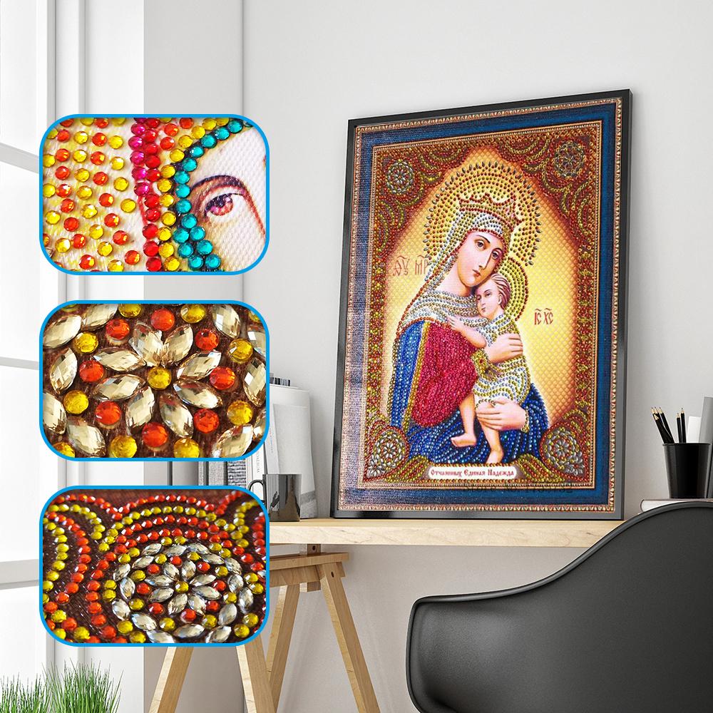 5D Diamond Drawing Multi Figure Special Shaped Diamond Religious Type Cross Stitch DIY Embroidery Home Decoration Gift