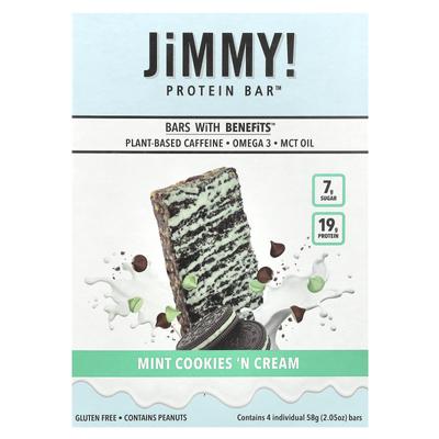 Infused Bar, Baton Proteinowy, Miętowy Cookies 'N Cream, 4 pojedyncze batony, 58 g (2,05 oz) każdy