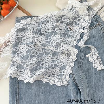 Triangle Headband Triangle Short Skirt Half Skirt Butt Curtain Skirt Lace Trim Apron Soft Lace Stacked Ins Style Headscarf