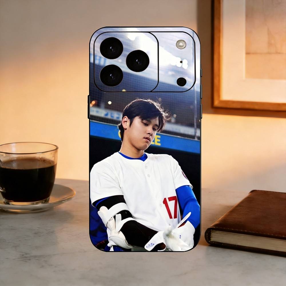 Baseball 17 S-Shohei O-Ohtani Phone Case For iPhone 17,16,15,14,13,12,11 Plus,Pro Max,XS,Soft Silicone Black Cover