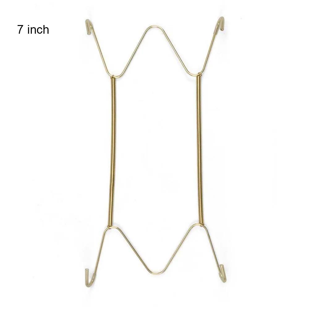 Wall Display Plates Dish Hangers Holder New Design W Type Dish Spring Holder Invisible Hook Home Decor 6/7/8/10/12/14/16 Inch
