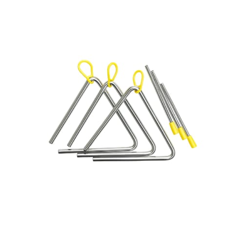 LuceLuce Triangle Percussion Set, 3-Piece Set with Mallets, 6-inch, 14cm Sides