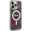 Etui Do iPhone 14 Pro Max Guess Hardcase Flower MagSafe Zielone