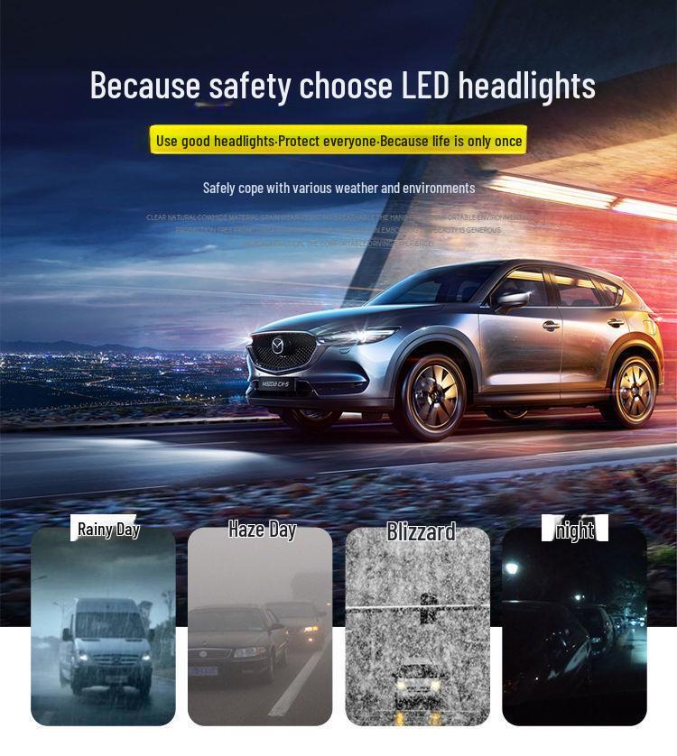 High-Performance 3570 LED Car Headlights H1H4H7H11/9005