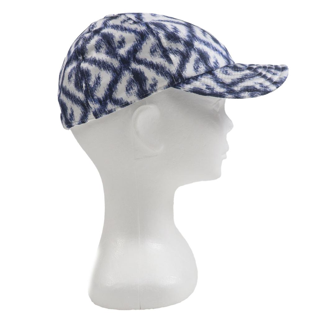 Pristine FENDI Cap All-over Pattern Baseball Hat Blue White Silk Mens 58 FXQ961 Used