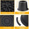 4Pcs Adjustable Round Bed Risers Circle Furniture Risers 3300 Lbs Capacity Non-Slip Design Chair Table Desk Legs Lifting Risers