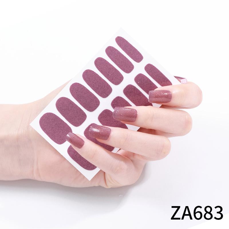 Nail Art Stickers 3d Nail Stickers 14 Finger Hot Stamping Cat Eye Leopard Print Nail Art Stickers