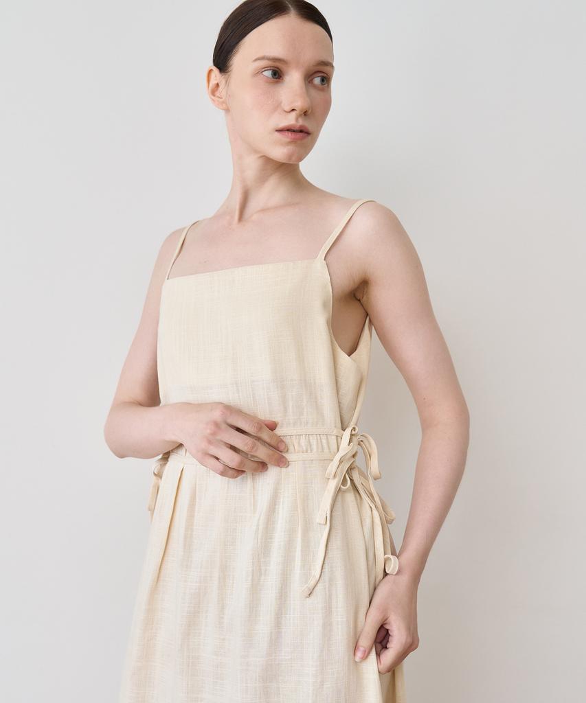 Bye Bye Seop String Slip Dress Beige [T42]