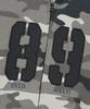 Mahagrid Camo Applique Crop Zip Up Hoodie Gray(Mg2Fffm493A)