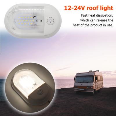 12-24V 24 LED Dome Light Interior Ceiling Lamp with Switch for RV Marine Yacht Independent Switch Design Power Saving