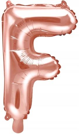 Foil Balloon Letter "F", 35Cm, Rose Gold 1Pc.