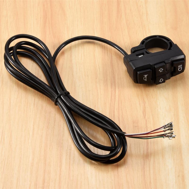 A51K-Ebike Light Switch+Horn and Turning Light Switch Scooters Electric Bicycle Intelligent Mountain Bike DIy Accessories,48V