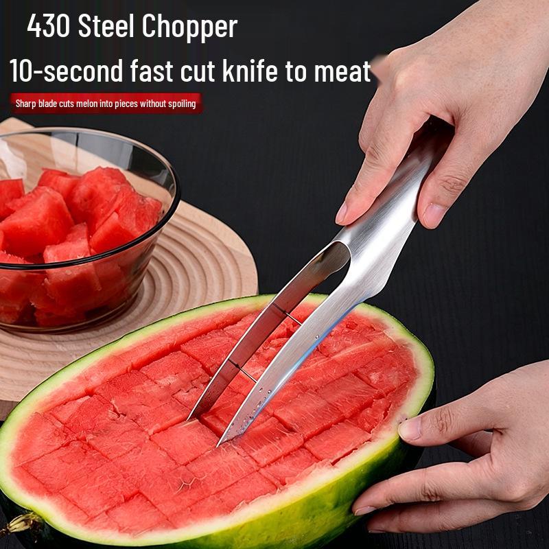 Large Stainless Steel Dual-Use Watermelon Slicer and Fruit Cutter