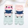 Students Cotton Split Toe Female Flip-flops Socks Low Tube Socks Geta Socks Pig Socks Two Toe Socks