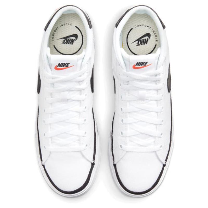 Nike Court Legacy Canvas Mid 'White Black' Sneakers DD0162-100