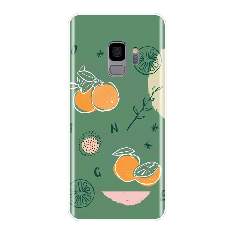 Etui na telefon Cytryna Pomarańcza Silikonowe Dla Samsung Galaxy Note 4 5 8 9 Miękkie Tylne Pokrowce Dla Samsung Galaxy S5 S6 S7 Edge S8 S9 Plus