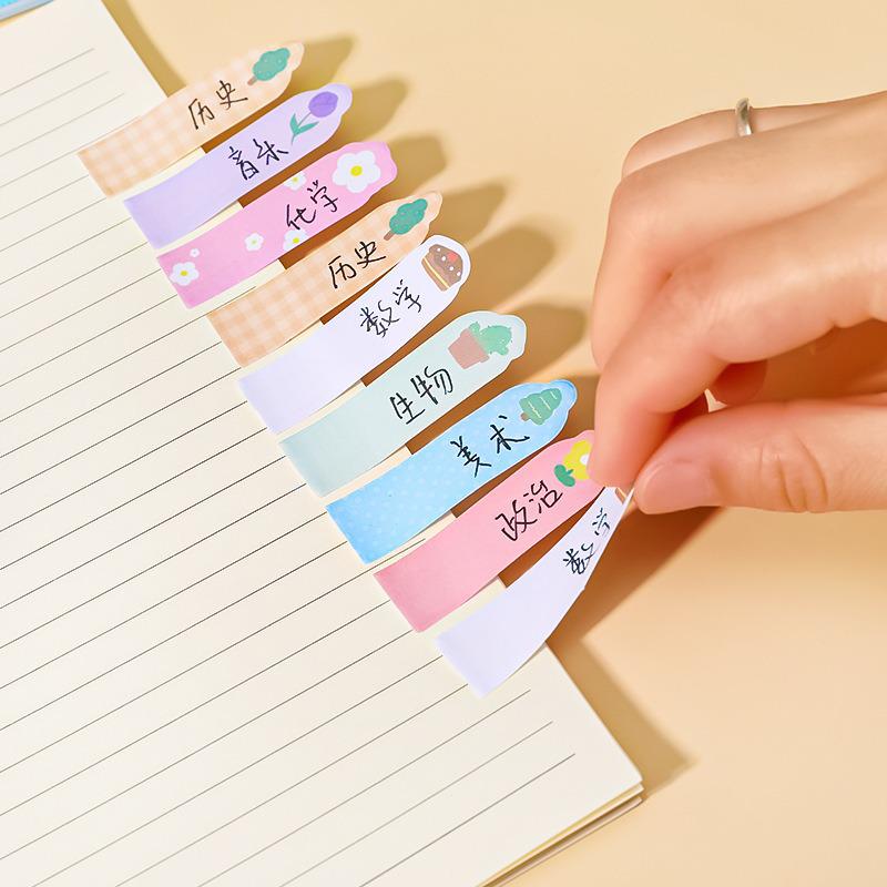 Adorable Animal Reusable Sticky Notes - Tearable Cartoon Index Stickers for Students