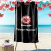 Eintracht Frankfurt Benutzerdefinierter Name Druck Strandtuch, Großes Weiches Schnelltrocknendes Handtuch für Strand Camping Schwimmen